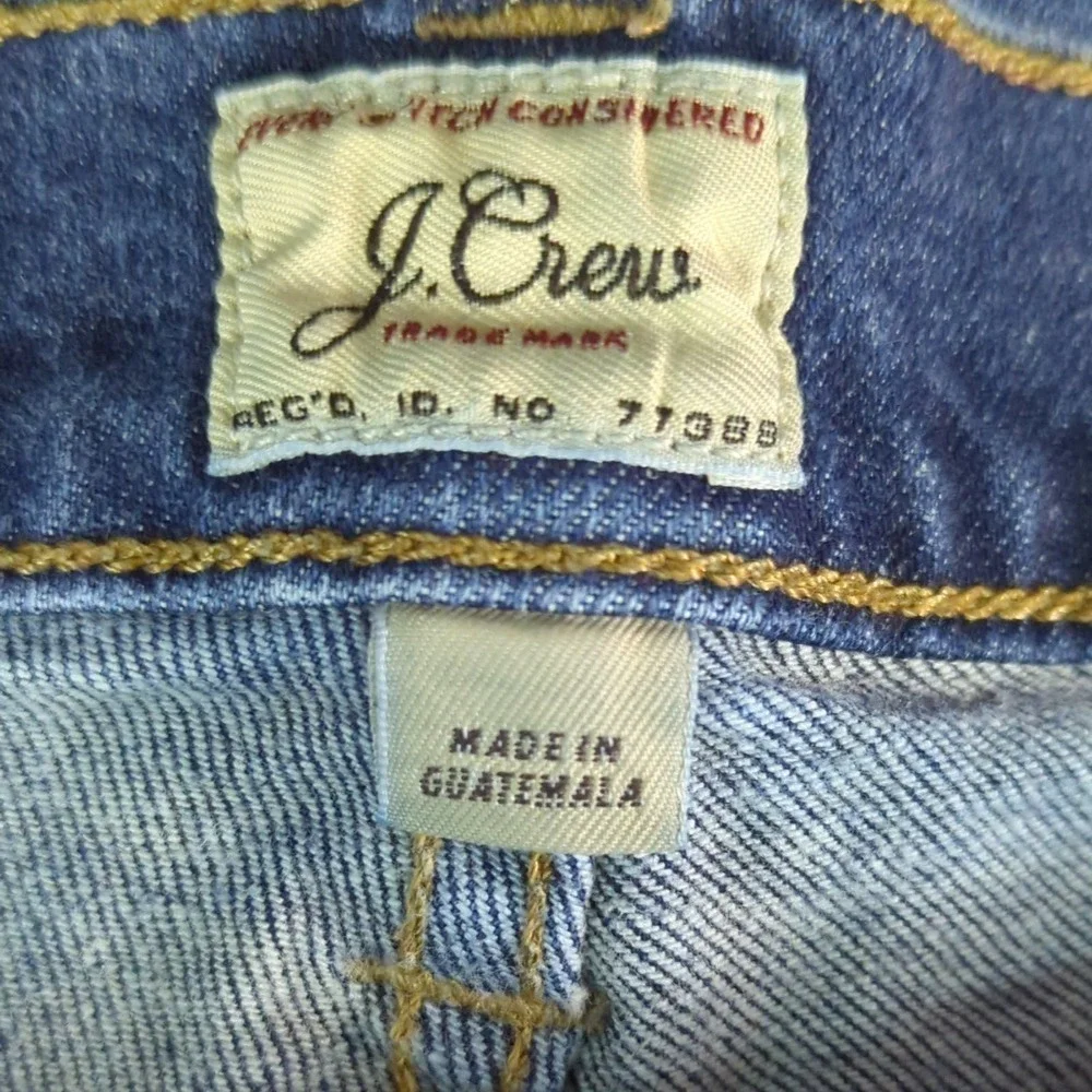 J. Crew Medium Wash Blue Cotton Blend‎ Slim Fit Straight Leg Jeans Size W36 L32